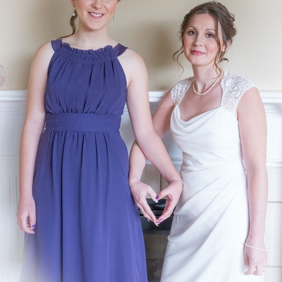 - Size 6 Wedding Dress with Queen Anne's Neckline db studios from David's … - Picture 1 of 3